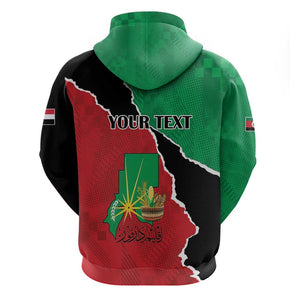 Darfur Sudan Personalized Zip Hoodie Be Strong - African Pride