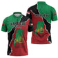 Personalized Sudan Zipper Polo Shirt Darfur Be Strong