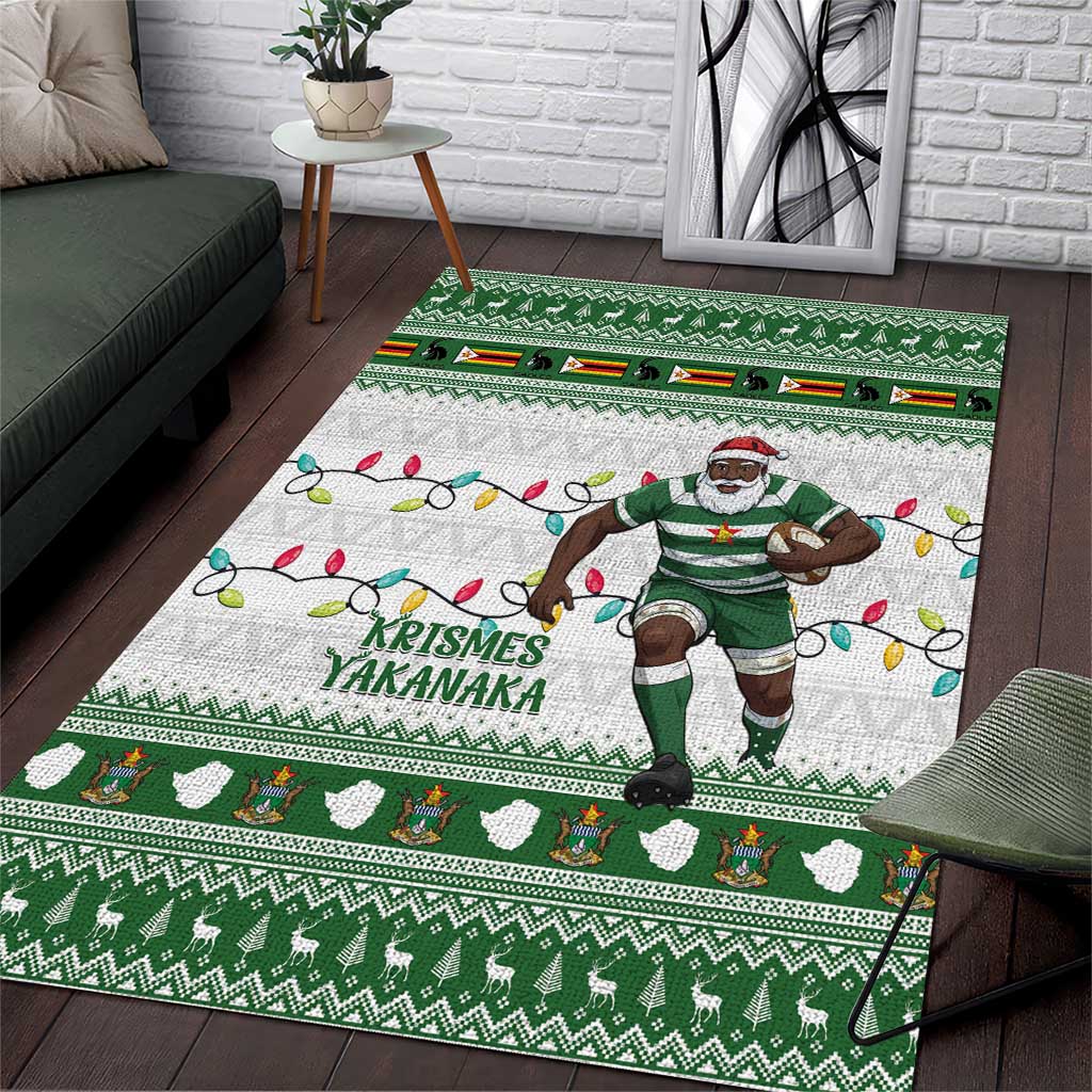 Afro Christmas Rugby Zimbabwe Area Rug The Sables Krismes Yakanaka - African Pride