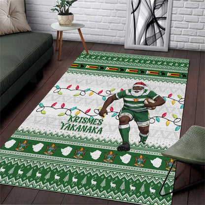 Afro Christmas Rugby Zimbabwe Area Rug The Sables Krismes Yakanaka - African Pride