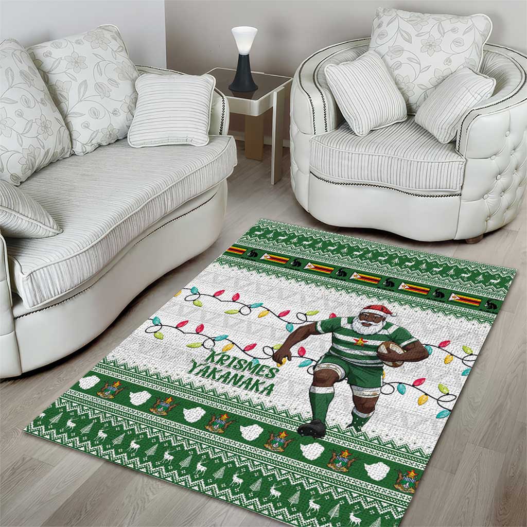 Afro Christmas Rugby Zimbabwe Area Rug The Sables Krismes Yakanaka - African Pride