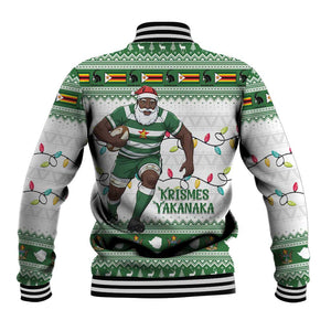 Afro Christmas Rugby Zimbabwe Baseball Jacket The Sables Krismes Yakanaka - African Pride
