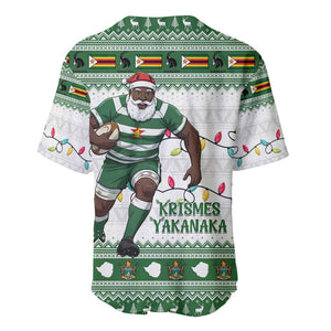 Afro Christmas Rugby Zimbabwe Baseball Jersey The Sables Krismes Yakanaka - African Pride