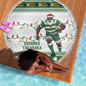 Afro Christmas Rugby Zimbabwe Beach Blanket The Sables Krismes Yakanaka - African Pride