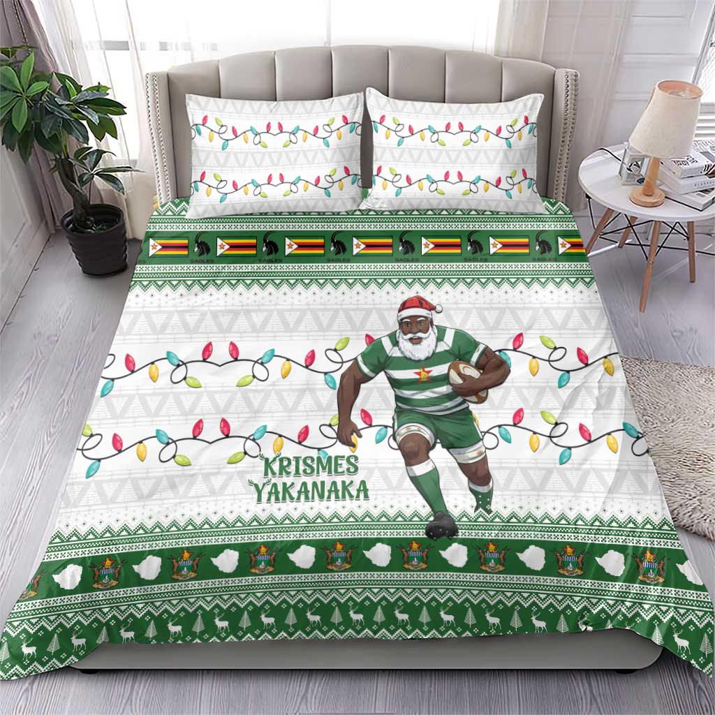 Afro Christmas Rugby Zimbabwe Bedding Set The Sables Krismes Yakanaka - African Pride