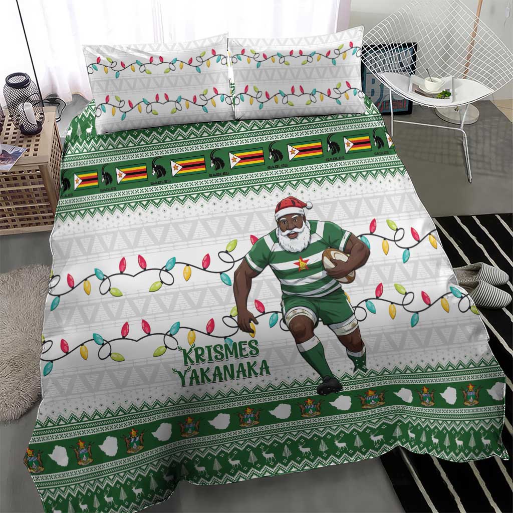 Afro Christmas Rugby Zimbabwe Bedding Set The Sables Krismes Yakanaka - African Pride