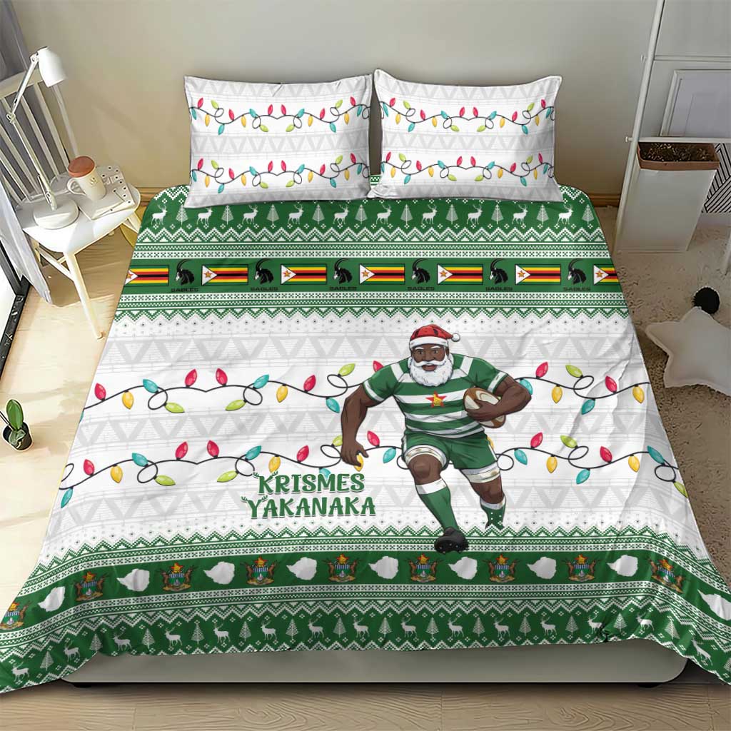 Afro Christmas Rugby Zimbabwe Bedding Set The Sables Krismes Yakanaka - African Pride
