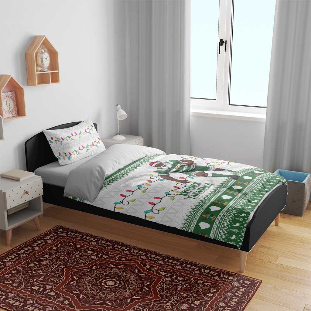 Afro Christmas Rugby Zimbabwe Bedding Set The Sables Krismes Yakanaka - African Pride