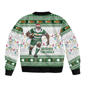 Afro Christmas Rugby Zimbabwe Bomber Jacket The Sables Krismes Yakanaka - African Pride