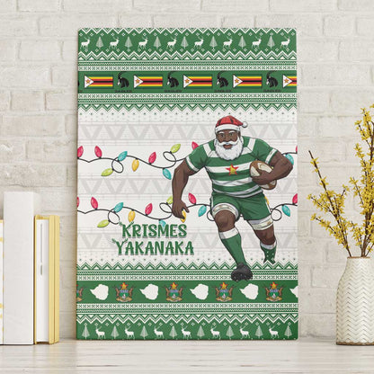 Afro Christmas Rugby Zimbabwe Canvas Wall Art The Sables Krismes Yakanaka - African Pride