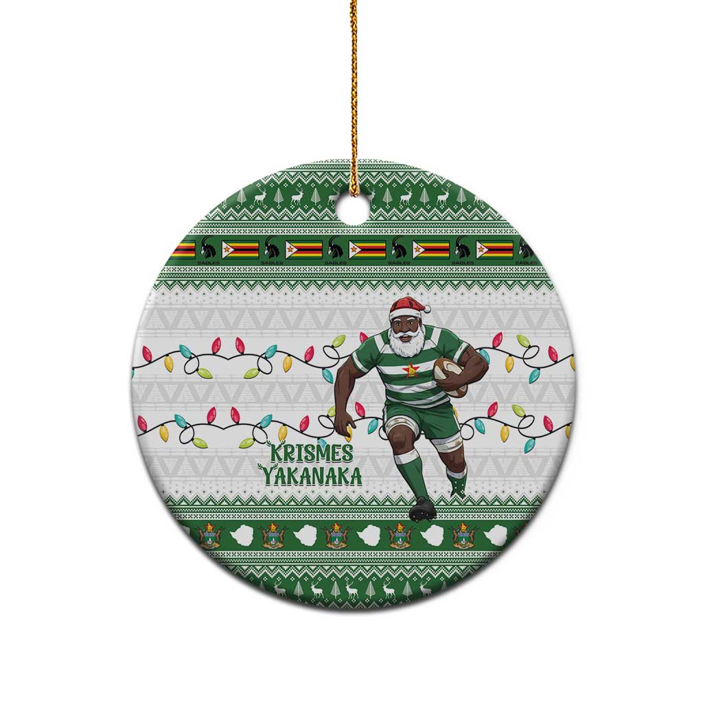 Afro Christmas Rugby Zimbabwe Ceramic Ornament The Sables Krismes Yakanaka - African Pride