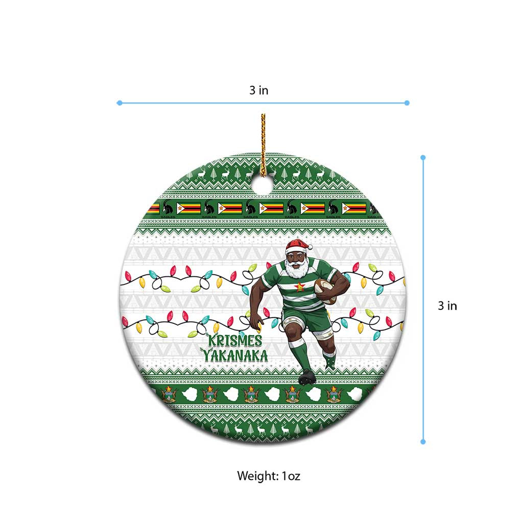 Afro Christmas Rugby Zimbabwe Ceramic Ornament The Sables Krismes Yakanaka - African Pride