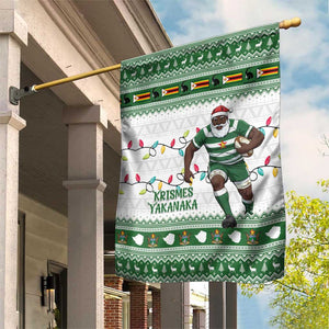Afro Christmas Rugby Zimbabwe Garden Flag The Sables Krismes Yakanaka - African Pride