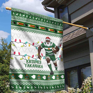 Afro Christmas Rugby Zimbabwe Garden Flag The Sables Krismes Yakanaka - African Pride