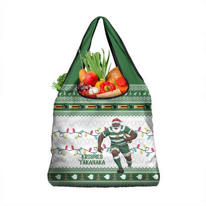 Afro Christmas Rugby Zimbabwe Grocery Bag The Sables Krismes Yakanaka - African Pride