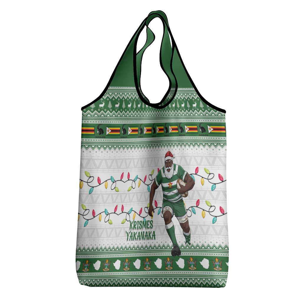 Afro Christmas Rugby Zimbabwe Grocery Bag The Sables Krismes Yakanaka - African Pride