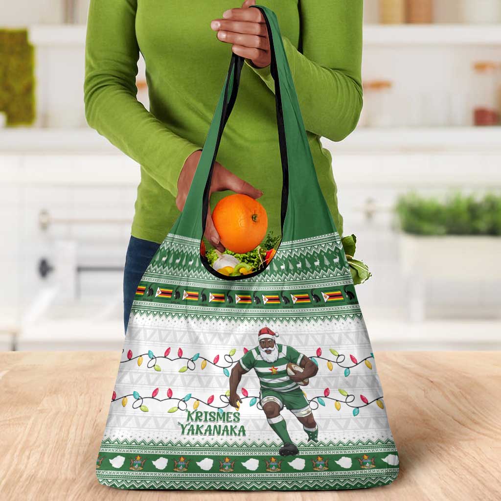 Afro Christmas Rugby Zimbabwe Grocery Bag The Sables Krismes Yakanaka - African Pride