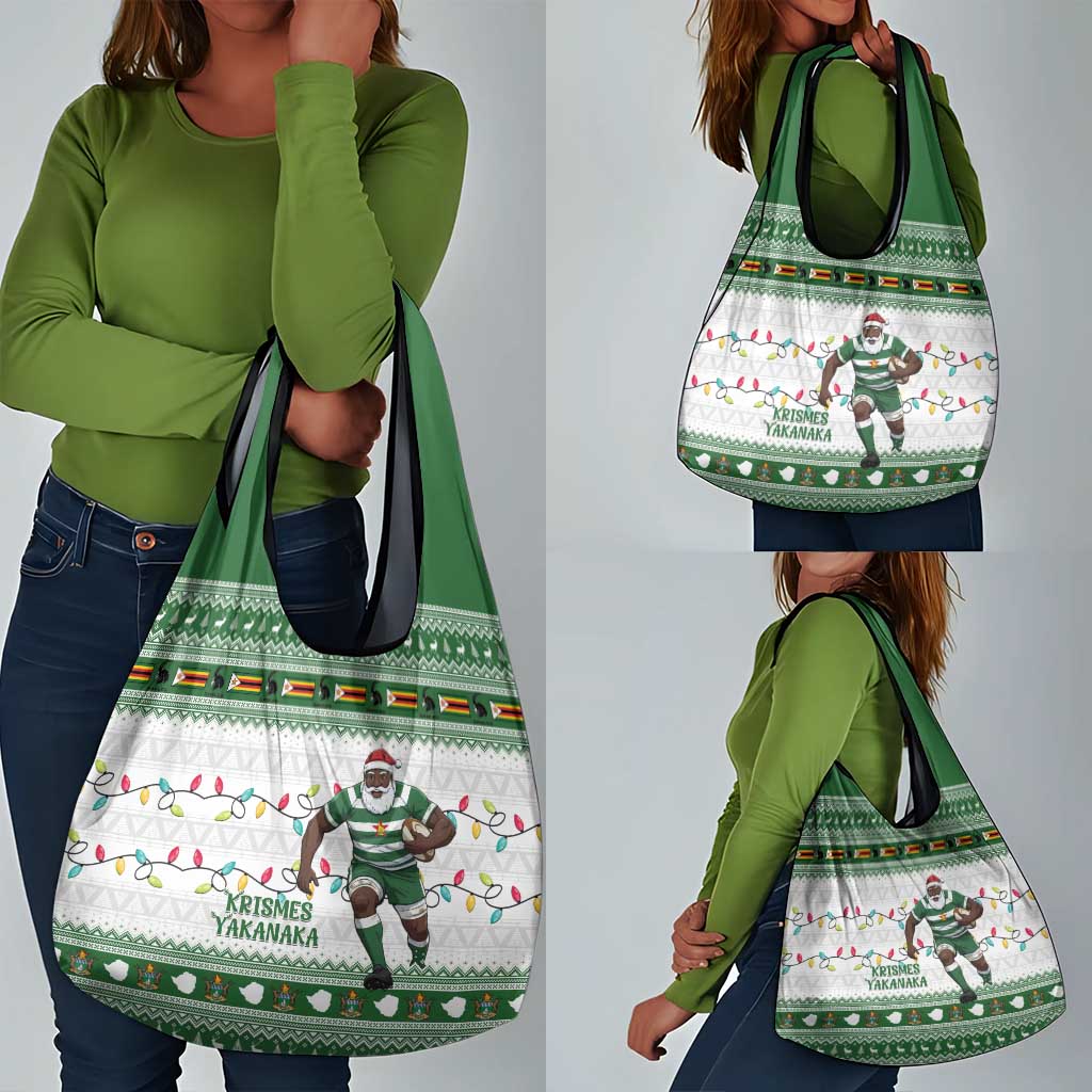 Afro Christmas Rugby Zimbabwe Grocery Bag The Sables Krismes Yakanaka - African Pride