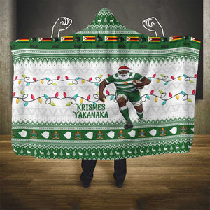Afro Christmas Rugby Zimbabwe Hooded Blanket The Sables Krismes Yakanaka - African Pride