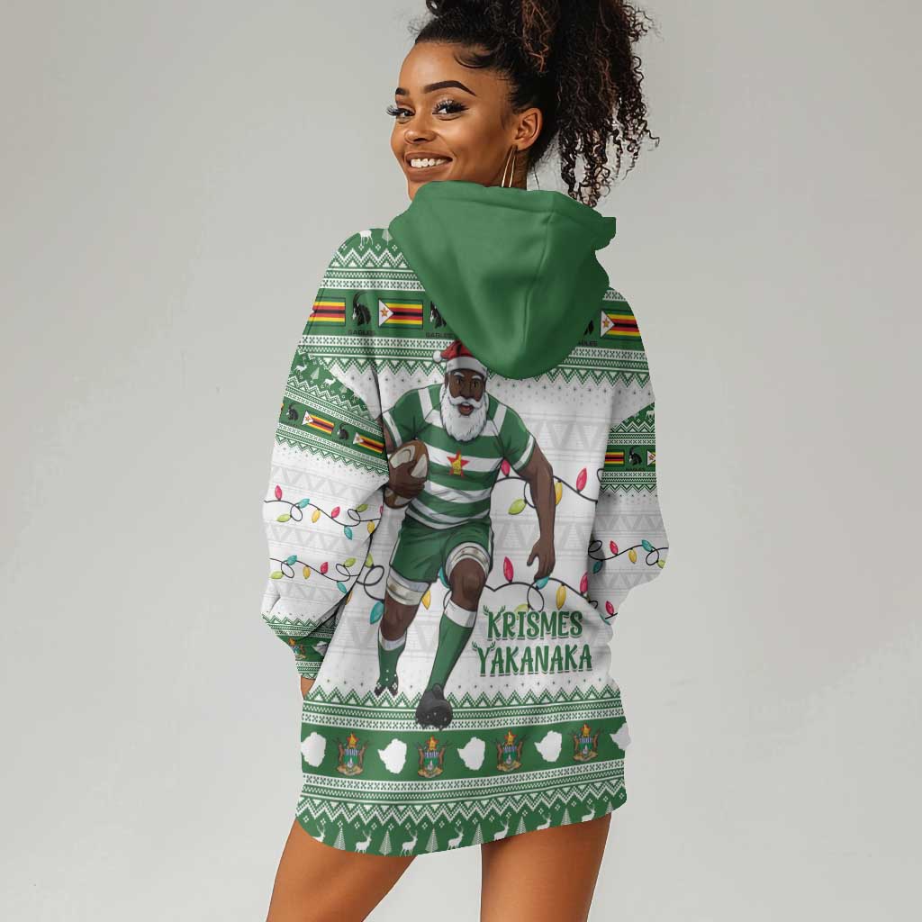 Afro Christmas Rugby Zimbabwe Hoodie Dress The Sables Krismes Yakanaka - African Pride