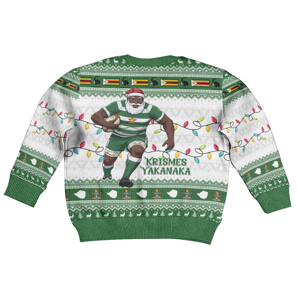 Afro Christmas Rugby Zimbabwe Kid Ugly Christmas Sweater The Sables Krismes Yakanaka - African Pride