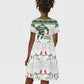 Afro Christmas Rugby Zimbabwe Kid Short Sleeve Dress The Sables Krismes Yakanaka - African Pride