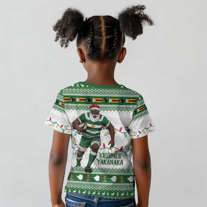 Afro Christmas Rugby Zimbabwe Kid T shirt The Sables Krismes Yakanaka - African Pride