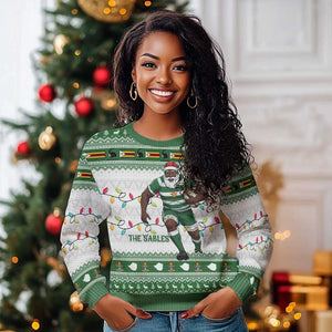 Afro Christmas Rugby Zimbabwe Ugly Christmas Sweater The Sables Krismes Yakanaka - African Pride