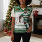 Afro Christmas Rugby Zimbabwe Christmas Knitted V-Neck Vest The Sables Krismes Yakanaka - African Pride
