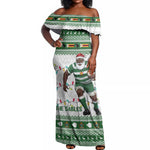 Afro Christmas Rugby Zimbabwe Off Shoulder Maxi Dress The Sables Krismes Yakanaka - African Pride