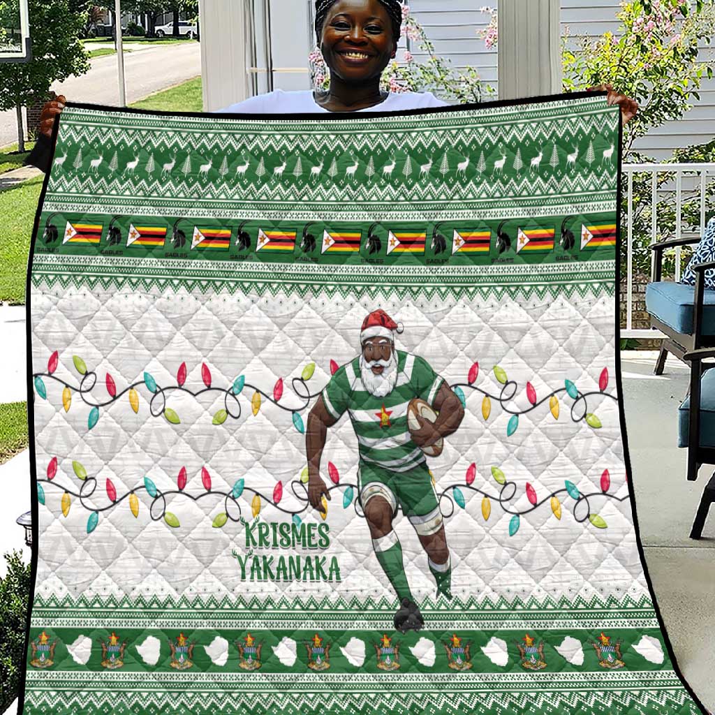Afro Christmas Rugby Zimbabwe Quilt The Sables Krismes Yakanaka - African Pride