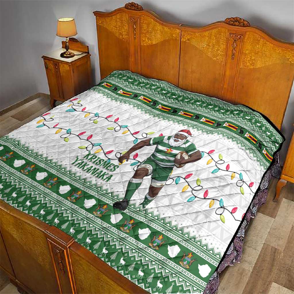 Afro Christmas Rugby Zimbabwe Quilt The Sables Krismes Yakanaka - African Pride