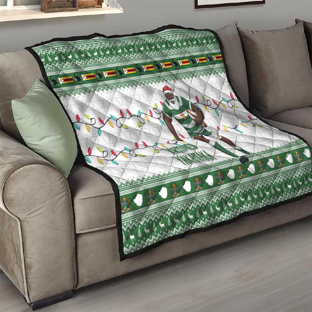 Afro Christmas Rugby Zimbabwe Quilt The Sables Krismes Yakanaka - African Pride