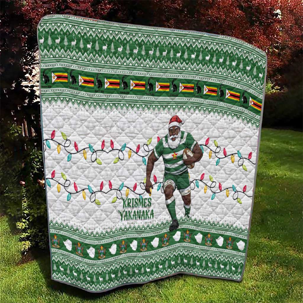 Afro Christmas Rugby Zimbabwe Quilt The Sables Krismes Yakanaka - African Pride