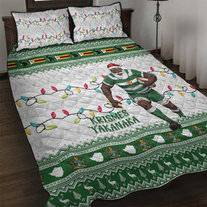 Afro Christmas Rugby Zimbabwe Quilt Bed Set The Sables Krismes Yakanaka - African Pride