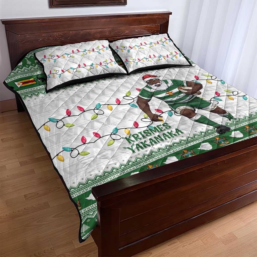Afro Christmas Rugby Zimbabwe Quilt Bed Set The Sables Krismes Yakanaka - African Pride