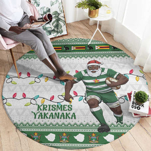 Afro Christmas Rugby Zimbabwe Round Carpet The Sables Krismes Yakanaka - African Pride