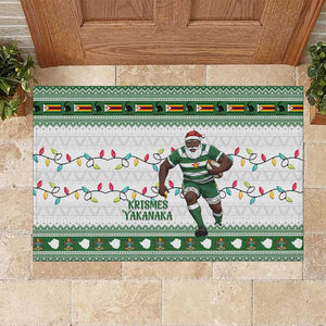 Afro Christmas Rugby Zimbabwe Rubber Doormat The Sables Krismes Yakanaka - African Pride