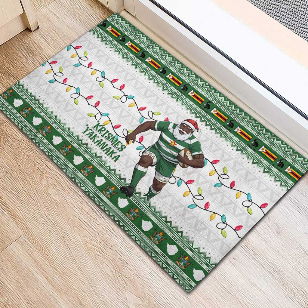 Afro Christmas Rugby Zimbabwe Rubber Doormat The Sables Krismes Yakanaka - African Pride
