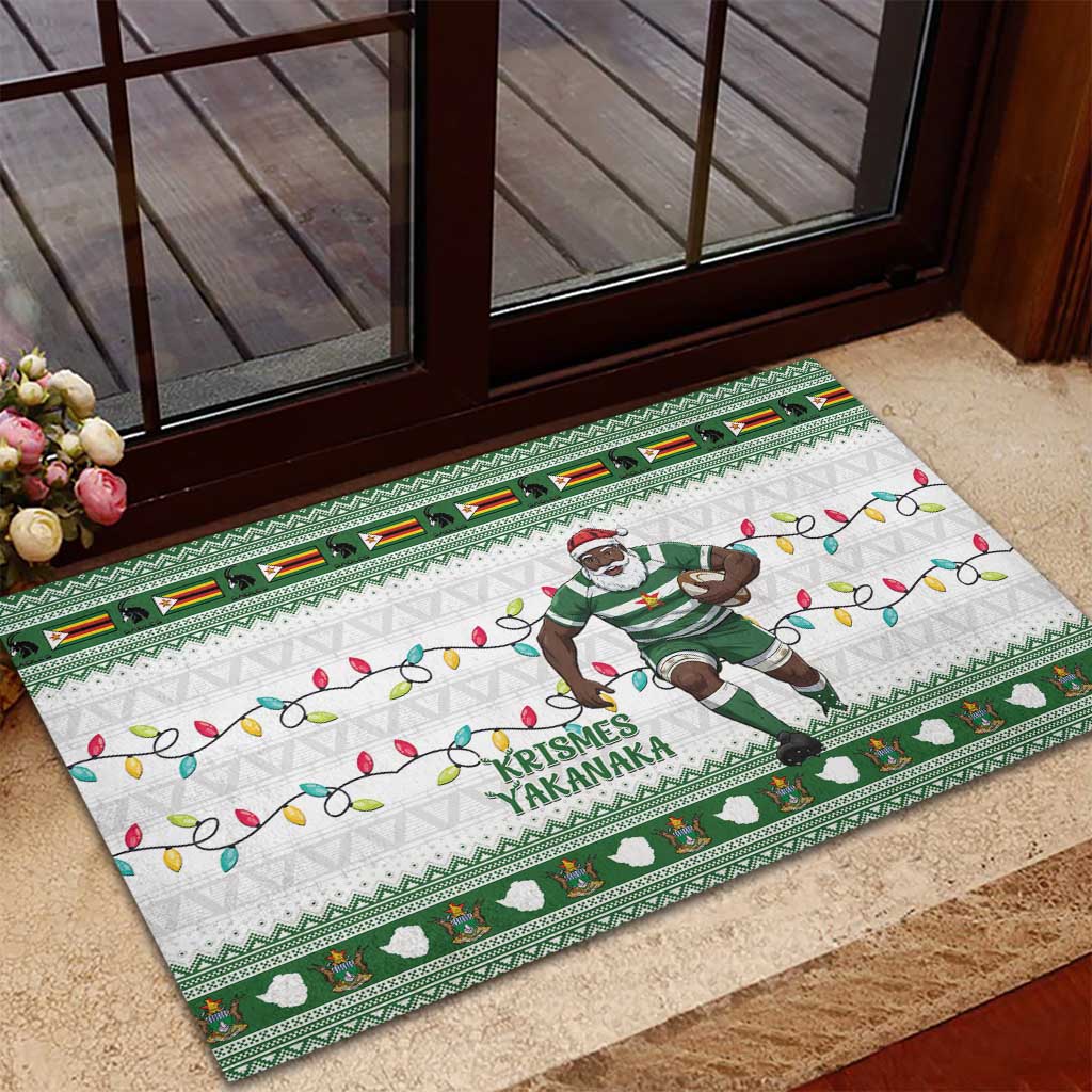 Afro Christmas Rugby Zimbabwe Rubber Doormat The Sables Krismes Yakanaka - African Pride