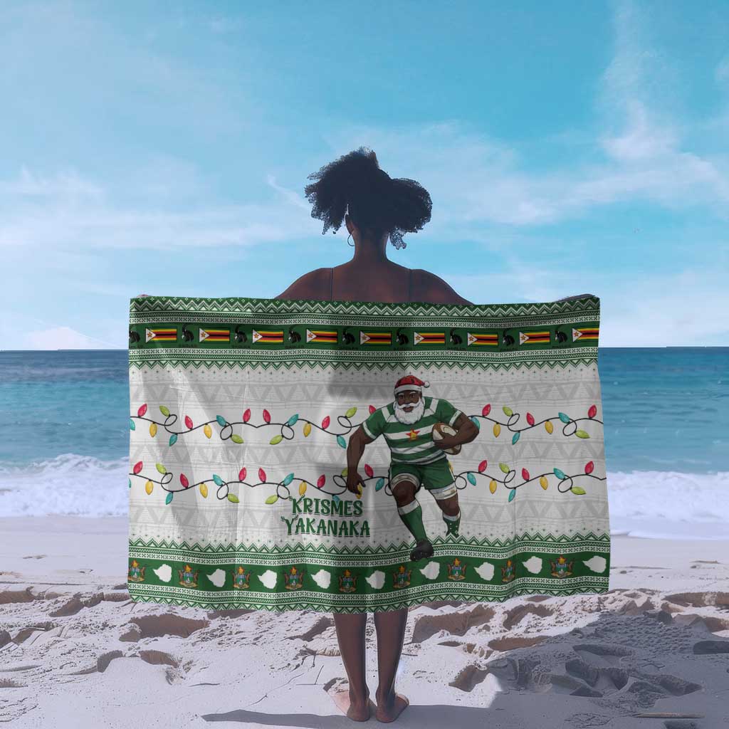 Afro Christmas Rugby Zimbabwe Sarong The Sables Krismes Yakanaka - African Pride