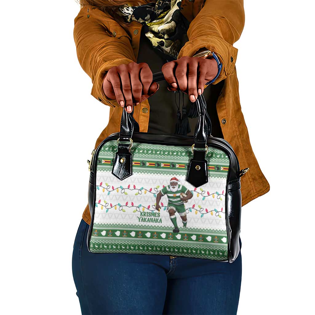 Afro Christmas Rugby Zimbabwe Shoulder Handbag The Sables Krismes Yakanaka - African Pride