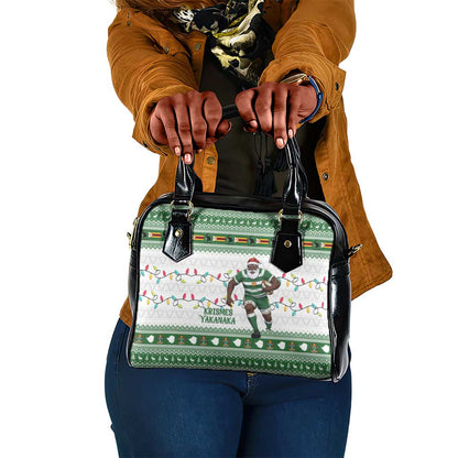 Afro Christmas Rugby Zimbabwe Shoulder Handbag The Sables Krismes Yakanaka - African Pride