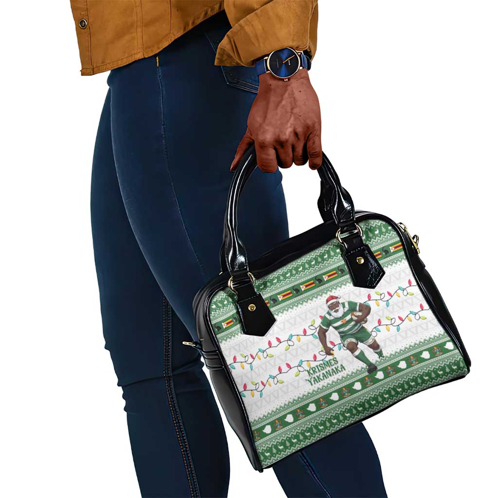Afro Christmas Rugby Zimbabwe Shoulder Handbag The Sables Krismes Yakanaka - African Pride