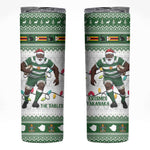 Afro Christmas Rugby Zimbabwe Skinny Tumbler The Sables Krismes Yakanaka - African Pride