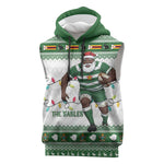 Afro Christmas Rugby Zimbabwe Sleeveless Hoodie The Sables Krismes Yakanaka - African Pride
