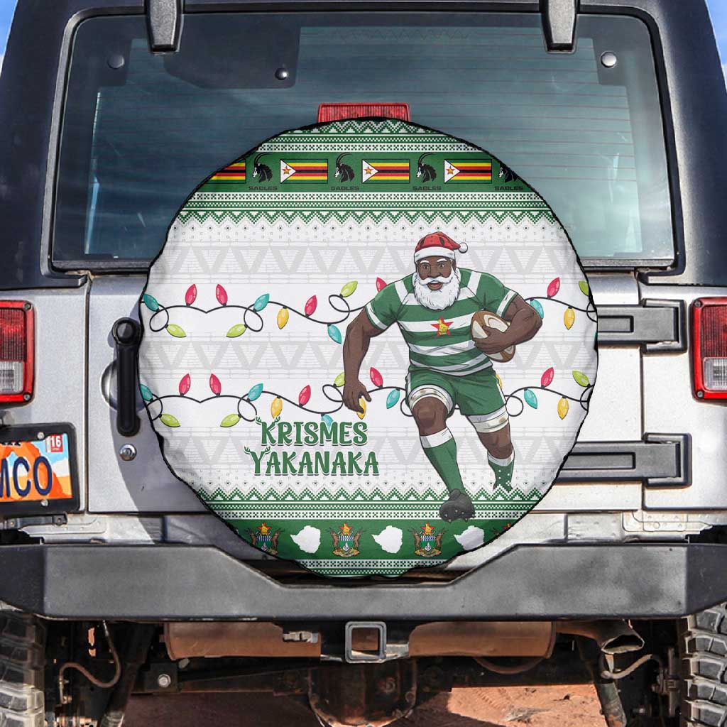 Afro Christmas Rugby Zimbabwe Spare Tire Cover The Sables Krismes Yakanaka - African Pride