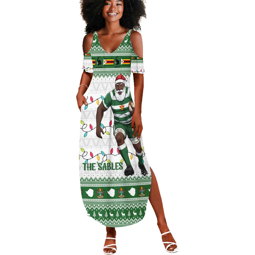 Afro Christmas Rugby Zimbabwe Summer Maxi Dress The Sables Krismes Yakanaka - African Pride
