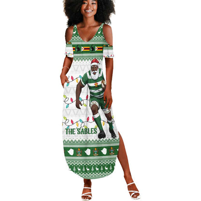 Afro Christmas Rugby Zimbabwe Summer Maxi Dress The Sables Krismes Yakanaka - African Pride