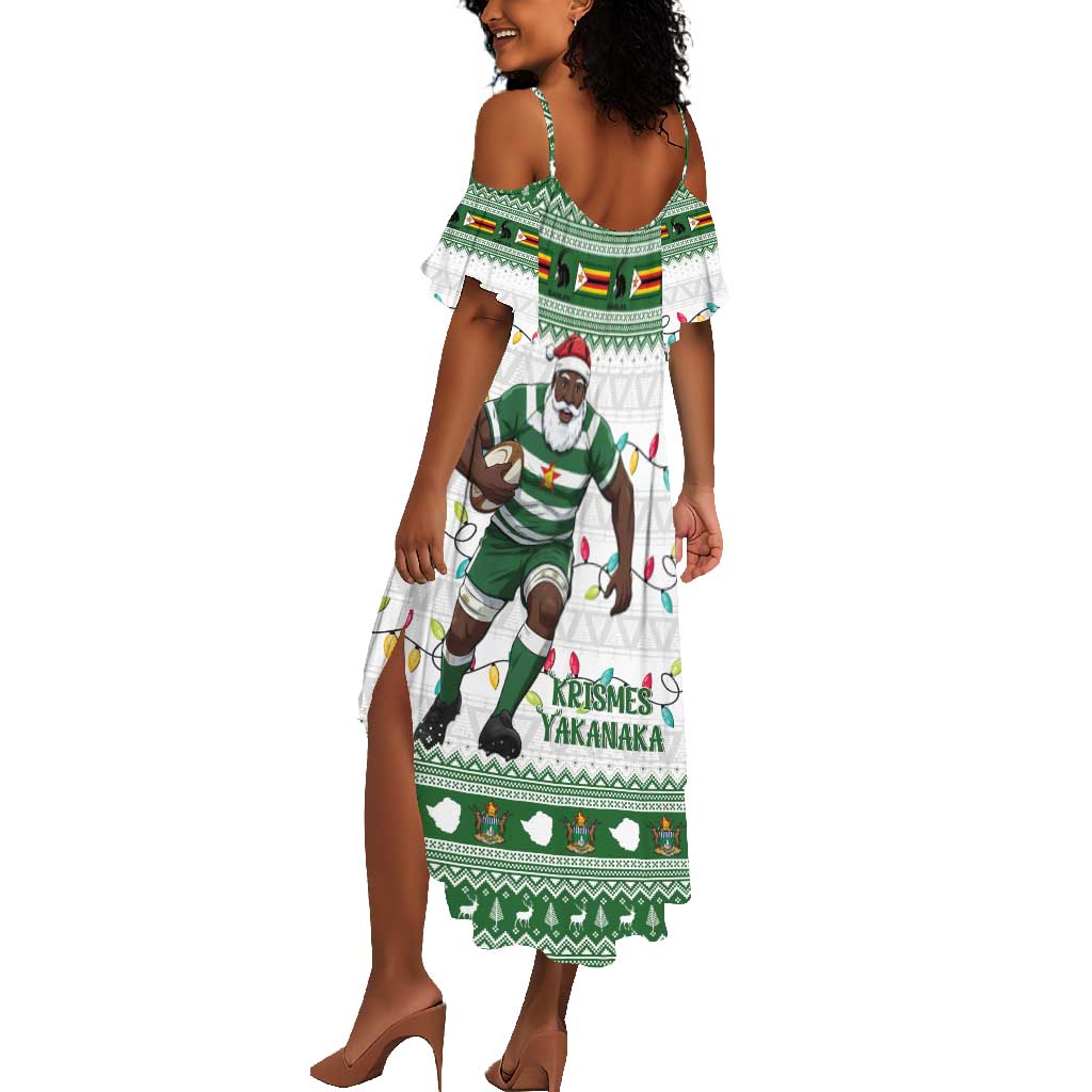 Afro Christmas Rugby Zimbabwe Summer Maxi Dress The Sables Krismes Yakanaka - African Pride